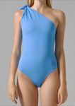 The Barbados One-shoulder blue Swimsuit