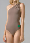 The Barbados One-shoulder Cocoa Swimsuit